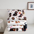 thumbnail image 5 of Homewish Dachshund Dog Full Size Comforter Sets,Paw Bone Print Bedding Comforter Set,Red Balloon Decor,Polkadot Reversible,3 Pieces,1 Comforter and 2 Pillowcases, 5 of 7