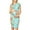 Light blue, variant on Maternity Dress Womens Short Sleeve Round Neck Floral Print Dress Pregnancy Clothes Burgundy