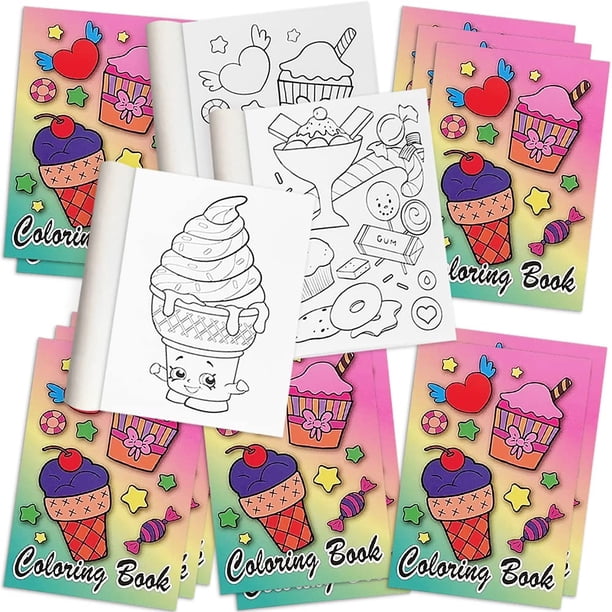 Libros para colorear ArtCreativity Helado para niños de 5 x 7 pulgadas, juego de 12
