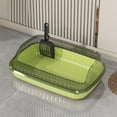 thumbnail image 6 of New Cat Litter Box, Large Cat Litter Boxes for Indoor Cats, Semi Enclosed High Bar Structure, Splashs Proof, Provides Ample Space for Cats, Shovel Included, Suitable for Indoor & Outdoor, 6 of 6