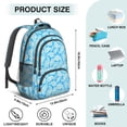 thumbnail image 5 of Paisley and Damask Blue Pattern Cute School Backpack Bag with Padded Back and Adjustable Shoulder Straps 16.9 X 12.6 X 5.9 Inches, 5 of 5