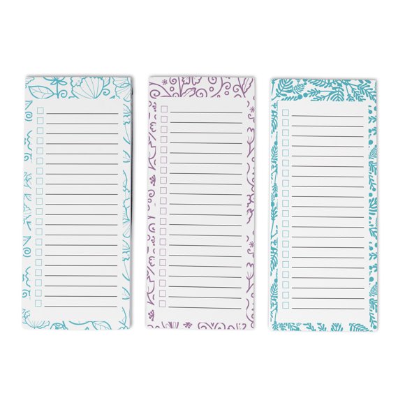 Inkdotpot Lot de 3 Blocs-Notes Magnétiques pour Réfrigérateur (50 Feuilles Chacun)
