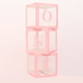 thumbnail image 5 of Cheinxy 1st Birthday 'ONE' Decorations Boxes for Boys Girls - Clear Cube Blocks 'ONE' Letters for Cake Smash Photoshoot Props & Backdrop(Pink), 5 of 7