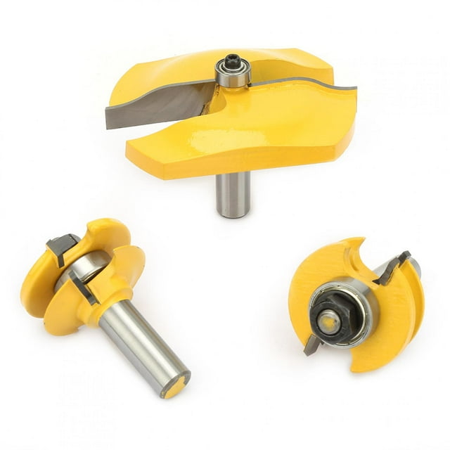 JUEGO DE 3 BROCAS PARA ENCRUTADOR DE ESTILO Y RIEL OGEE CON PANEL elevado, Fresa para Carpintería Profesional y Entusiastas de la Carpintería