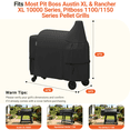 thumbnail image 2 of GASPRO Grill Cover for Pit Boss Austin XL, 600D Heavy-Duty Pellet Smoker Cover with Waterproof PVC Coating, Tear & Weather Resistant, UV Resistant, Fits Pit Boss 1000 Series & Z Grills 1000 Series, 2 of 12