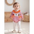 thumbnail image 6 of BemeyourBBs Baby Girl Romper Long Sleeve Football Embroidery Plaid Bodysuit, 6 of 9