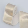 thumbnail image 1 of AMERTEER 2pcs  ”Chic” Shimmering Golden Chiffon Ribbon  1.5” X 6 Yards - Frayed Edge For Bridal Bouquets  Gift Wrapping & Wedding Decor Crafts - Available In Light Brown  Pink  Champagne, 1 of 6