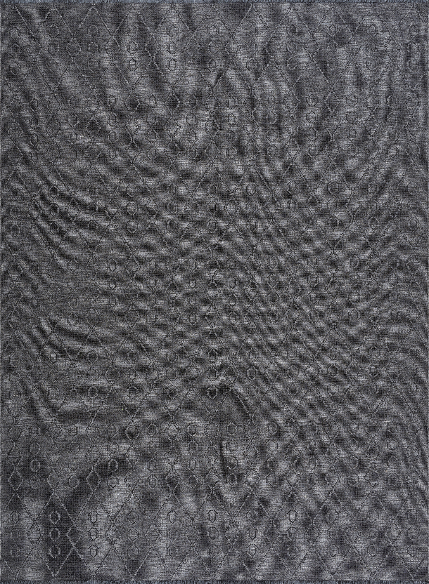 Alma Transitional 5' x 7' Dark Gray and Ash, Machine Washable Polyester & Cotton Indoor Area Rug