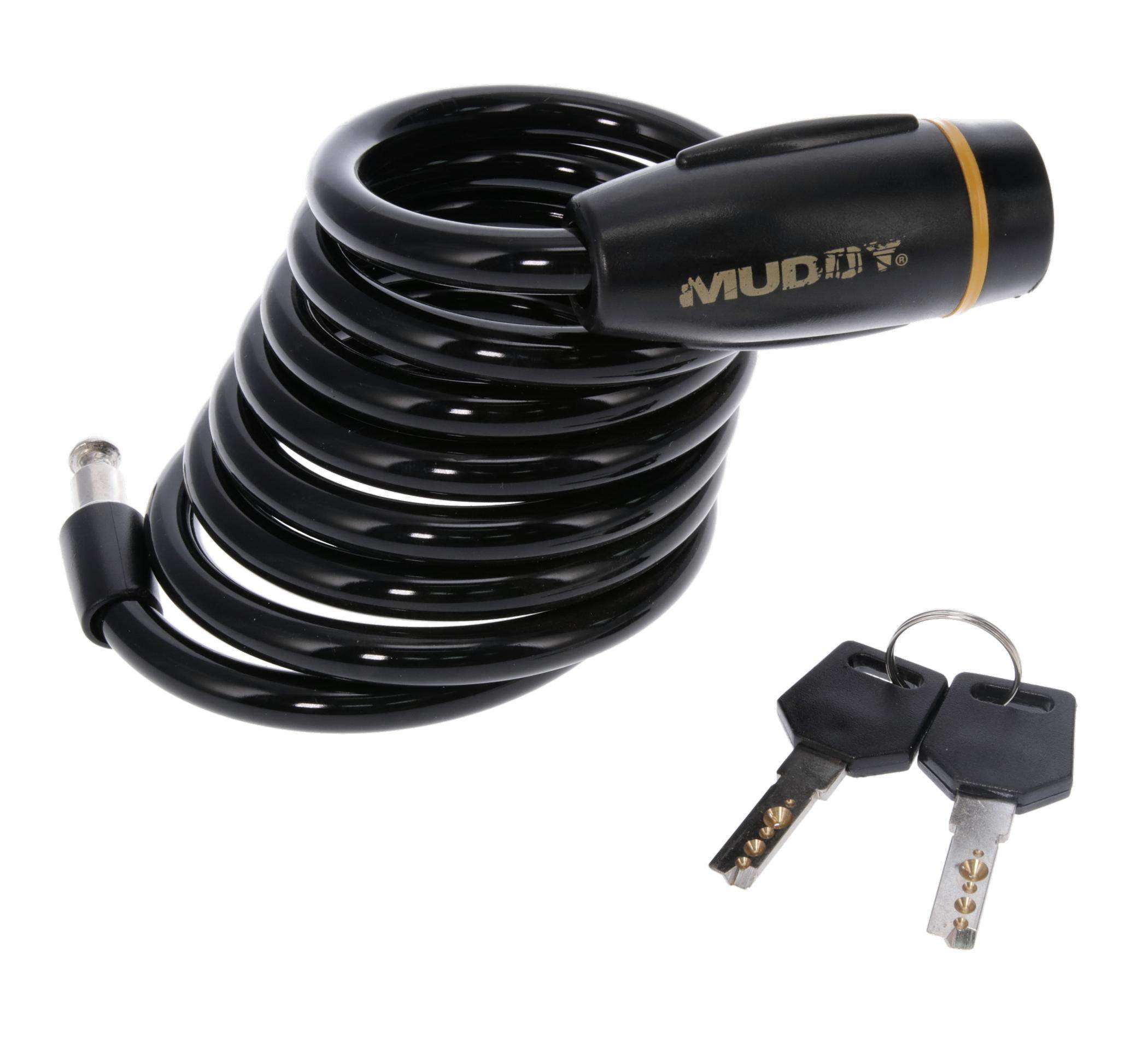 (3 pack) Muddy Treestand Cable Lock, 6' Long, 1/4'' rubber-coated cable