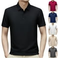thumbnail image 1 of ZRGHAOYLQ Solid Color Texture Slim Fit Short Sleeve Shirt Big and Tall Mens Button Up Shirts Short Sleeve Plus Size Collared Henley Shirt Quick Dry Moisture Wicking Pullover T Shirts, 1 of 6