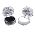 thumbnail image 4 of SEIWEI 20PCS Mini Acrylic Clear Octagonal Ring Boxes Ring Box Holder Jewelry Storage Boxes (Black), 4 of 8