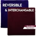 thumbnail image 2 of 22" x 22" Cover Only Throw Pillowcase Reversible - Mauve Purple: 2 PCS / 4 Sided. Luxurious, Microsuede/Microplush Fabric - Softest / High Thread Count - Washable - Outstanding Beauty & Comfy, 2 of 9