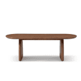 thumbnail image 4 of Tcbosik Oval Coffee Table, 47 Inch Modern Cocktail Table, Center Table for Living Room, Easy Assembly, Walnut Brown, 4 of 7