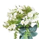 thumbnail image 5 of Decoración floral artificial Centro de mesa Hogar Hotel Ramo de flores falsas Fiesta de bodas Flor de tela de seda, Blanco kenally HA6704-01B, 5 of 6