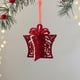 thumbnail image 1 of Colgante de terciopelo de terciopelo rojo vino - Adorno del árbol de Navidad | Decoración navideña ligera con cuerda colgante | Lazo festivo de terciopelo rojo | 20,5 x 10,5 x 2 cm | 1 pieza, 1 of 6