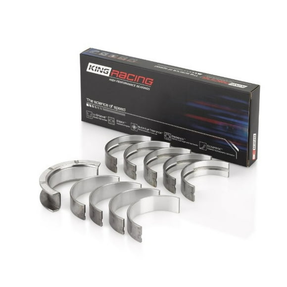 King Bearing Crankshaft Main Bearing MB5353HP STDX Alecular; Standard Size With 0.001 Inch Extra Clearance; Bi-Metal Aluminum Silicon Alloy; Set Of 10