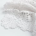 thumbnail image 6 of Gerich Vintage Crocheted Lace Table Runner Cotton Floral Tablecloth Oval 11.81x31.50inch White, 6 of 11