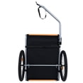 thumbnail image 5 of Large Bike Trailer for Dogs with Anti-bump Suspension, 120LB Capacity Foldable Pet Carrier with Breathable Mesh Windows, for Medium Dogs Cycling, Camping, Black and orange, 5 of 8