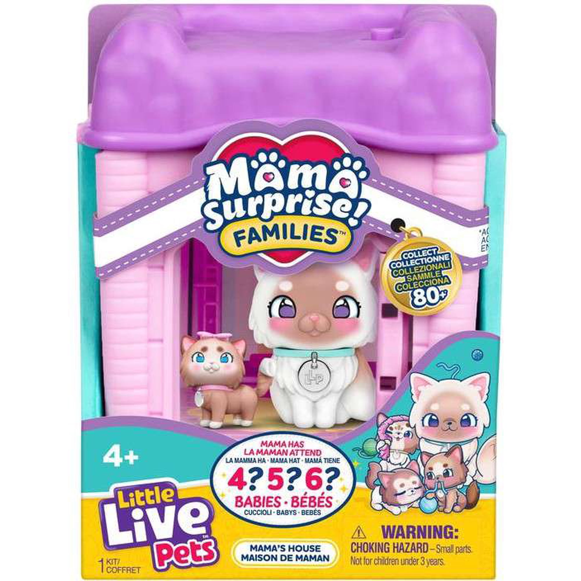 Little Live Pets Mama's House Ragdoll Cat Family Interactive Toy [with 4, 5 OR 6 Babies]