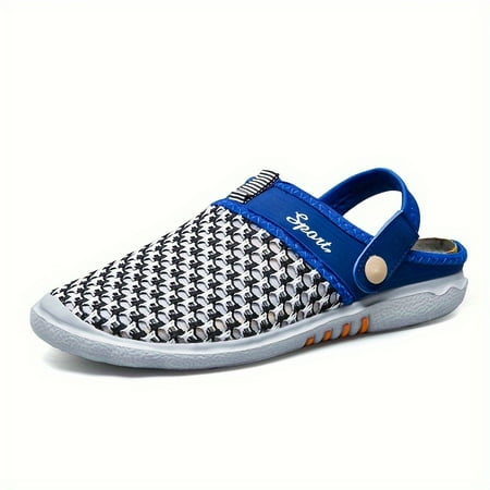 

Knit Breathable Out Mule Shoes Comfy Non Slip Casual EVA Sole Slippers For Outdoor Activities