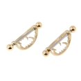 thumbnail image 3 of 1 Par de Accesorios para de Pezón para Mujer, para Pezón, Joyería No Perforante con Tornillos Oro Jinwen Anillo de pezón con dientes de calavera, 3 of 7