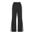 thumbnail image 3 of HomeDM Womens Baggy Sweatpants Wide Leg Sweat Pants Color Block Athletic Jogger with Pockets Casual Trendy Pants Comfy Lounge - Black/M, 3 of 5