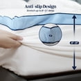 thumbnail image 5 of Unikome King Size Mattress Topper Thick 100% Cotton Cooling Mattress Pad Cover with Deep Pocket (8"-21"), Overfilled 7D Down Alternative Filling Cotton Pillow Top Cooling Hotel Mattress Protector, 5 of 9