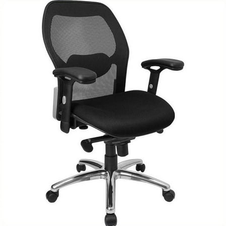 Scranton & Co Mid-Back Mesh Office Chair in Black
