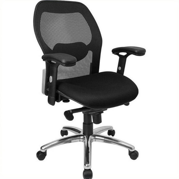 Scranton & Co Mid-Back Mesh Office Chair in Black