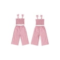 thumbnail image 2 of BemeyourBBs Baby Girl 2Pcs Summer Outfits Plaid Print Cami Tops + Pants Set, 2 of 9