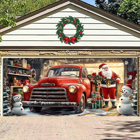 Christmas Banner Garage Door Decorations Christmas Decoration Winter Large Door Cover Decoration Indoor Outdoor for Christmas Holiday Party Supplies