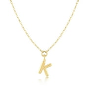 Jewelry Atelier Gold-Filled Initial Necklace for Women – Layered Initial Necklace with A-Z Pendant – 14k Gold-Filled Paperclip Chain– Cute Layered Gold Choker – Gold Jewelry for Women