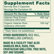 Spring Valley Valerian Root Capsules, 500 mg, 100 Count