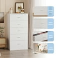 thumbnail image 5 of SUGIFT 5 Drawer Dresser, Modern Wood Chest of Drawers for Bedroom, White, 5 of 6