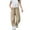 Khaki, variant on NAISIBABY Girls Straight Leg Sweatpants, with Pockets Drawstring Loose Casual Kids Twill Pull On Pants Khaki 12T