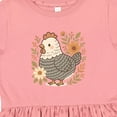 thumbnail image 4 of Inktastic Chicken Flowered Cottagecore Girls Toddler Dress, 4 of 5