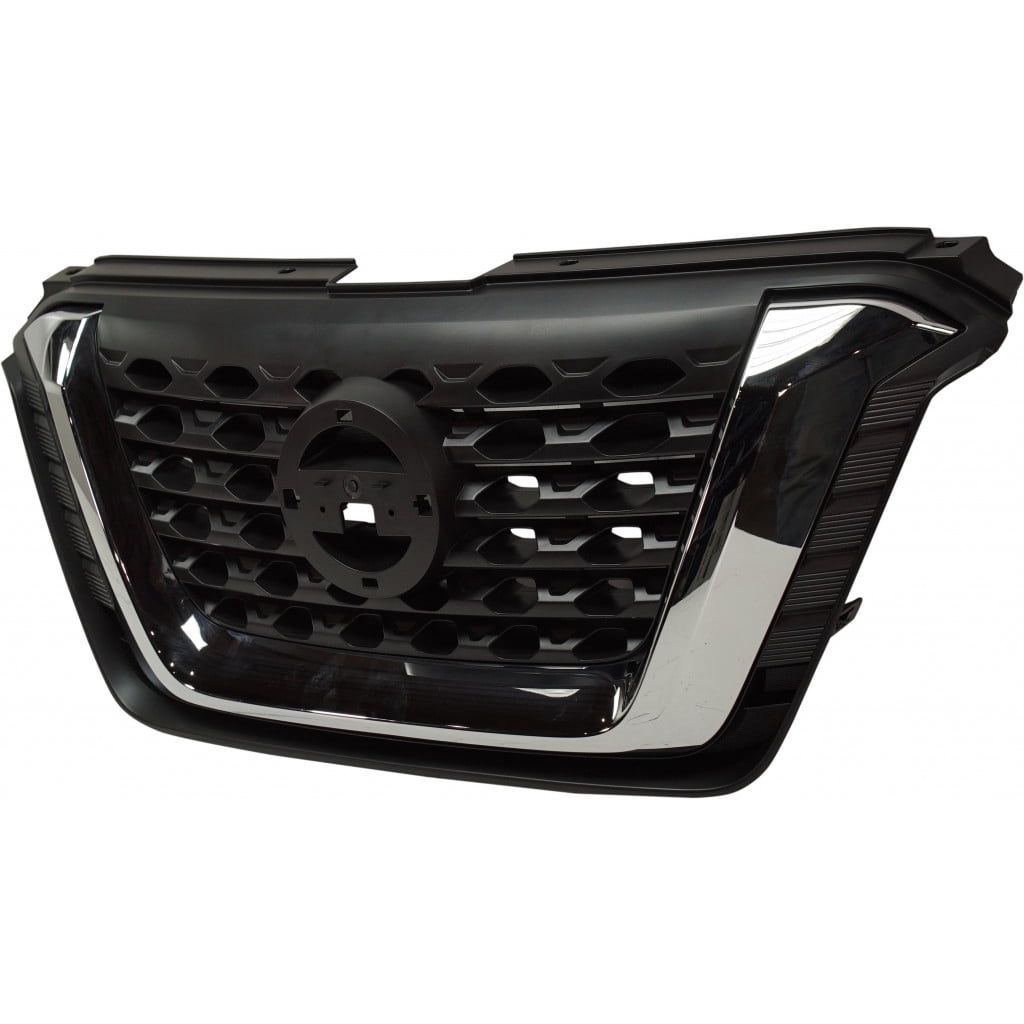 For Nissan Kicks 2018 2019 Grille Textured Black w/ Chrome Molding S/SV Model | Replacement For NI1200301 | 623105RB0A