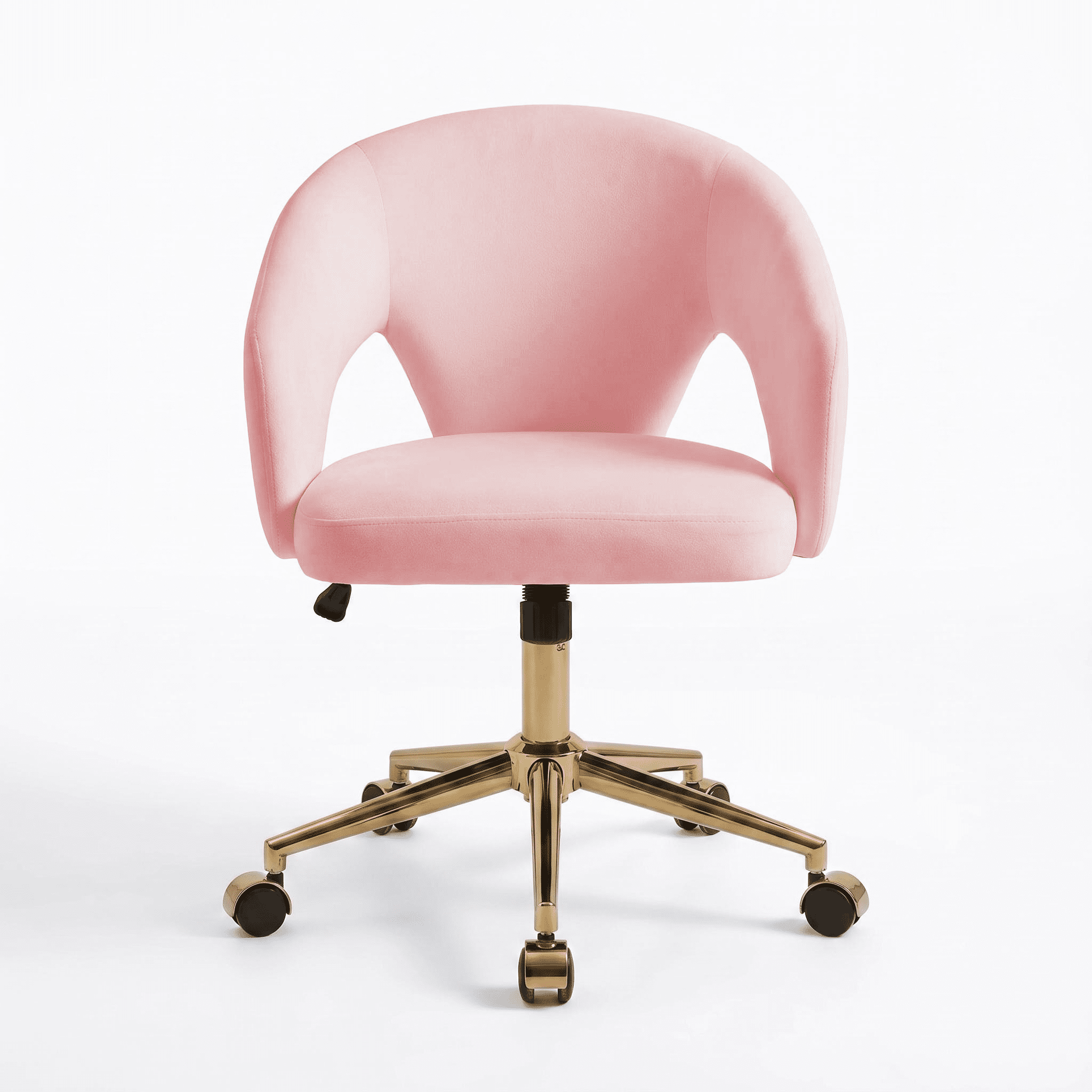 Garitin Office Chair and Ergonomic Swivel Desk Chair 23.6 Inch, Comfortable Seating with Memory Foam Cushion for Home Bedroom, Pink