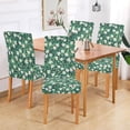 thumbnail image 2 of Yayeee 2 Pack Dining Chair Covers Stretch Parson Chairs Slipcovers Seat Protector, Small White Flowers, 2 of 6