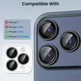 thumbnail image 2 of KisonovaGuard Compatible with iPhone 17 Pro Max / iPhone 17 Pro Camera Lens Protector, Individual Anti Scratch Metal Ring Tempered Glass Camera Screen Protector - Black, 2 of 6