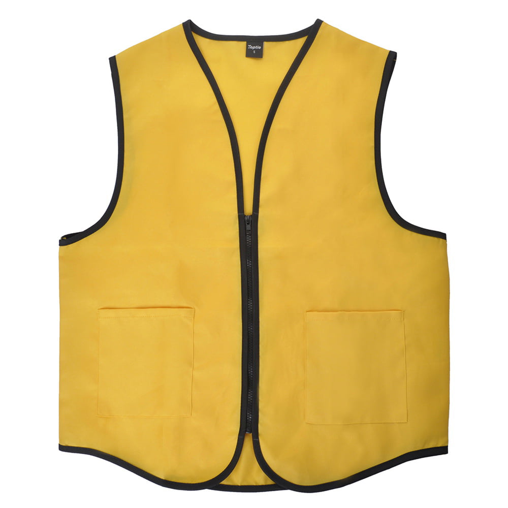5 Packs TOPTIE Supermarket Apron Zipper Vest for Clerk Uniform Vest 