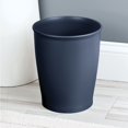 mDesign 1.6 Gallon Small Plastic Bathroom Trash Can - Navy Blue ...