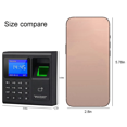 thumbnail image 3 of Time Attendance Machine Fingerprint Password Time Clock for Employee with Finger Scan, RFID and PIN Punching in One, 3 of 7