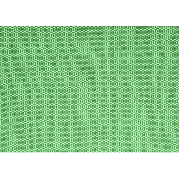 Ahgly Company Indoor Rectangle Abstract Emerald Green Contemporary Area Rugs, 3' x 5'