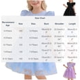 thumbnail image 3 of AINIYS Girls Short-Sleeved Skater Dress With Collar And Back Zipper Closure Tulle Skirt For Dance Recital And Holiday Gathering Purple 4-5Years, 3 of 6