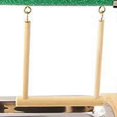 thumbnail image 4 of Parque infantil para loros, madera Natural saludable, soporte de juego para pájaros resistente y duradero para juguetes de ejercicio para pájaros, 4 of 5