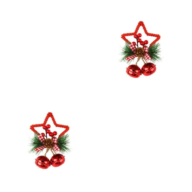Colgante navideño Bearachild Estrella campana bayas Rojo 2Conjunto