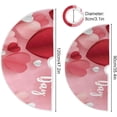 thumbnail image 3 of GZHJMY Valentine's Day Love Christmas Tree Skirt Home Decoration Large Round Christmas Tree Skirt for Holiday Party Home Christmas Day Ornaments, 35.4", 3 of 6