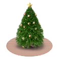 thumbnail image 3 of 36 Inch Christmas Tree Skirt – Velvet Plush Tree Mat, Soft Thickened Polyester with Red Ties, Single-Sided Printing, Available in 30in/36in/48in, Perfect for Holiday Xmas Tree Decoration, 3 of 7