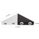 thumbnail image 3 of Aplique de pared triangular LED para interiores de 5 W, diseño moderno original, lámpara decorativa de aluminio para dormitorio, pasillo y salón, blanco frío., 3 of 5